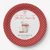 Ze is de kers op het bovenste papier Bord (Voorkant)