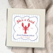 Ze is een Catch Lobster vrijgezellenfeest Vierkante Sticker