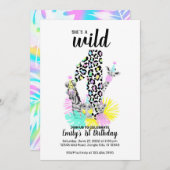 Ze is een eerste uitnodiging voor Wild ONE Birthda (Voorkant / Achterkant)