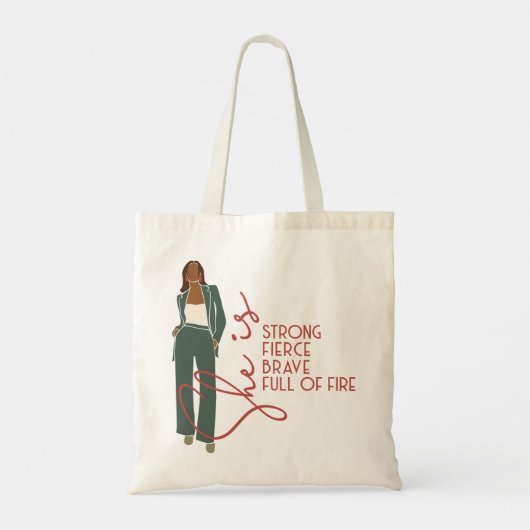 Ze is een fierce Latte Mok Tote Bag (Achterkant)