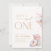 Ze is een lieve eerste verjaardagsuitnodiging Boho Kaart (Voorkant)