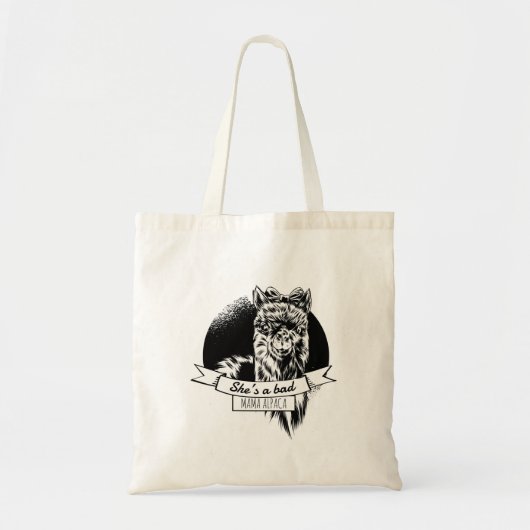 Ze is een slechte alpaca moeder tote bag (Voorkant)