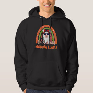 Ze is een slechte mama lama regenboog mama Moederd Hoodie