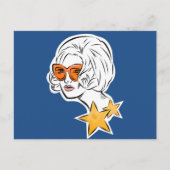 Ze is een Star Retro-stijl Briefkaart (Voorkant)
