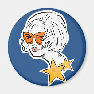 Ze is een Star Retro-stijl Magneet