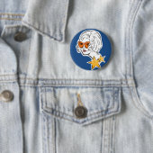 Ze is een Star Retro-stijl Ronde Button 5,7 Cm (In situ)