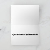 Ze is een taaie pil om te slikken, kick to the cur kaart (Binnen)