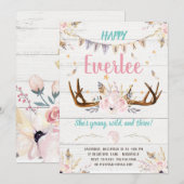 Ze is een uitnodiging voor de geboorte van Wild On (Voorkant / Achterkant)