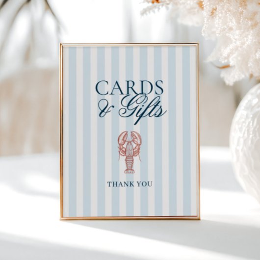 Ze is een vangst Kreeft Gestreepte Kaarten Geschen Poster