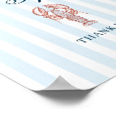 Ze is een vangst Kreeft Gestreepte Kaarten Geschen Poster (Hoek)