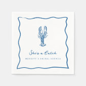 Ze is een vangst | Kustkreeft Bruidsdiner Servet (Voorkant)