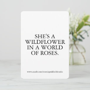 Ze is een Wildflower Kaart, Inspirerend Custom Gif Feestdagenkaart