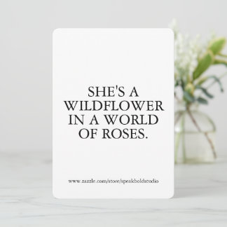 Ze is een Wildflower Kaart, Inspirerend Custom Gif Feestdagenkaart