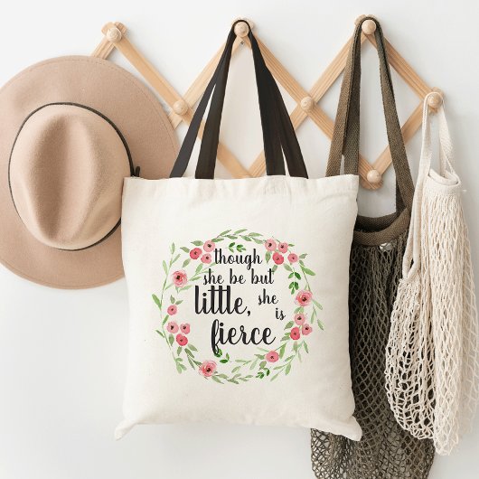 Ze is Fierce | Kwijting Floral Tote Bag