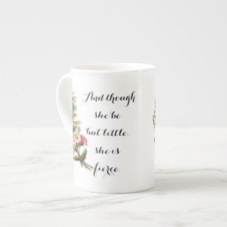 Ze is Fierce Sassy Shakespeare Quote Porselein Kop