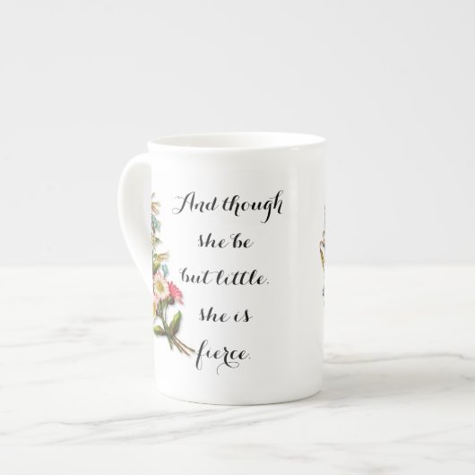 Ze is Fierce Sassy Shakespeare Quote Porselein Kop (Voorkant links)