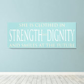 Ze is gekleed in kracht en waardigheid canvas (Insitu (Houten vloer))