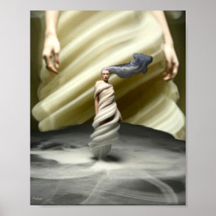 Ze is gemaakt van Cream Poster Print Muurkunst