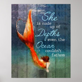 Ze is gemaakt van dieptes Zeemeermin Poster