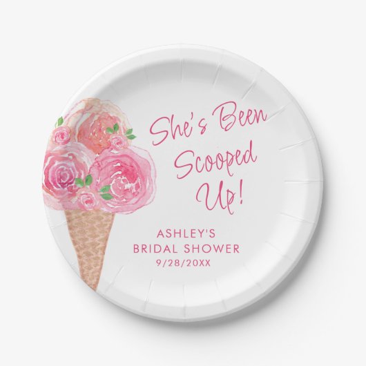 Ze Is Geschept Ijs Bruiloft Feest Papieren Bordje (Voorkant)