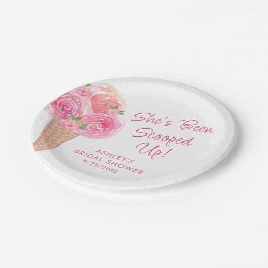 Ze Is Geschept Ijs Bruiloft Feest Papieren Bordje (Gekanteld)