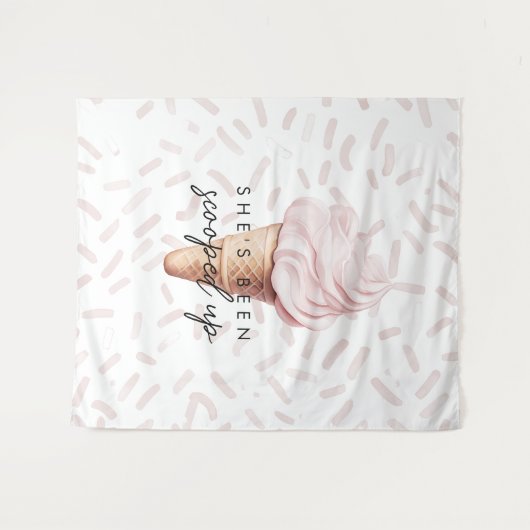 Ze is geschept op aardbeien bruids achtergrond wandkleed (Voorkant (horizontaal))