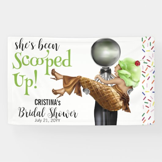 Ze is gescoord Ijs Bridal Shower Spandoek (Horizontaal)