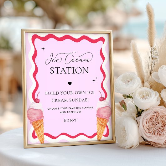 Ze Is Gescoord Ijsstation Feestbord Poster