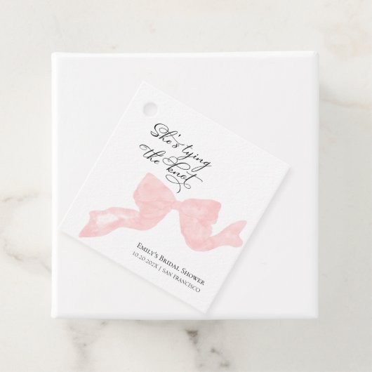 Ze is getrouwd Boog Bruidsmeisjesfeest Bedankt Bedankjes Labels (In situ)