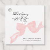 Ze is getrouwd Boog Bruidsmeisjesfeest Bedankt Bedankjes Labels (Voorkant)