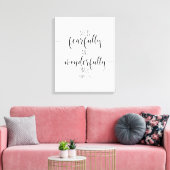 Ze is goed en waanzinnig gemaakt, psalm 139:1 canvas afdruk (Insitu (Woonkamer))