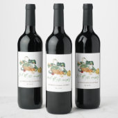 Ze is helemaal weg van de markt Vrijgezellenfeest  Wijn Etiket (Flessen)