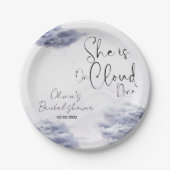 Ze is in de wolk negen papieren bordje (Voorkant)