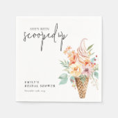 Ze is in het Vrijgezellenfeest opgeslokt. Servet (Voorkant)