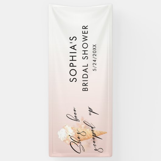 Ze is in het Vrijgezellenfeest opgeslokt. Spandoek (Verticaal)