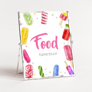 Ze is klaar om Baby shower eten te Poppen Poster