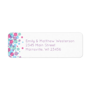 Ze is klaar om Baby shower Polka Dots te Poppen Etiket