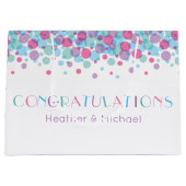 Ze is klaar om Baby shower Polka Dots te Poppen Groot Cadeauzakje (Voorkant)