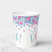Ze is klaar om Baby shower Polka Dots te Poppen Papieren Bekers (Links)