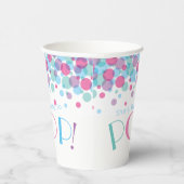 Ze is klaar om Baby shower Polka Dots te Poppen Papieren Bekers (Rechts)