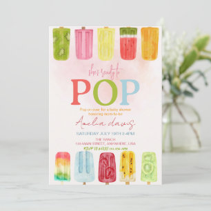 Ze is klaar om Ice Cream Girl Baby shower te Poppe Kaart