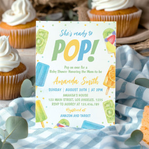 Ze is klaar om Pop te zijn van Baby shower Popsicl Kaart
