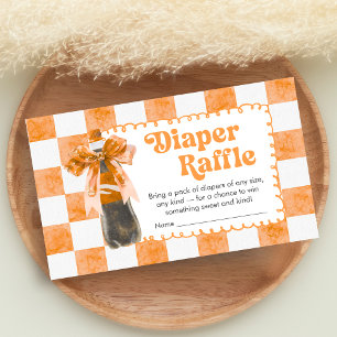 Ze is klaar om te bevallen Baby Shower Luier Raffl Informatiekaartje