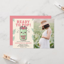 Ze is klaar om te poppen Baby Meisje Shower Foto K
