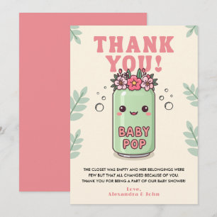 Ze is klaar om te poppen Baby Shower Boho Kawaii Bedankkaart