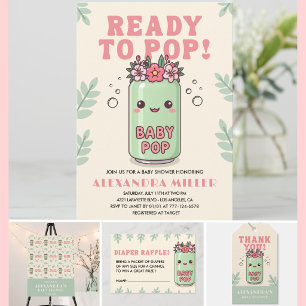 Ze is klaar om te poppen Baby Shower Uitnodiging B
