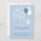 Ze is klaar om te Poppen! Douche-uitnodiging Kaart (Voorkant)