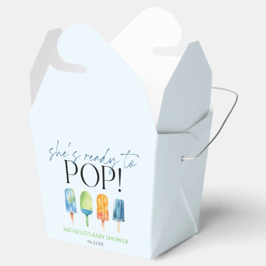 Ze is klaar om te Poppen! Popsicle Baby shower Bedankdoosjes (Geopend)