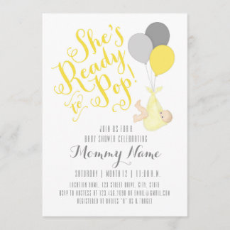 Ze is klaar om te Poppen! Shower Invitation Kaart