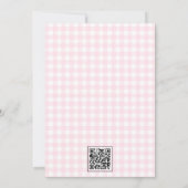 Ze is klaar voor de Pop Cake Baby shower Invitatio Kaart (Achterkant)